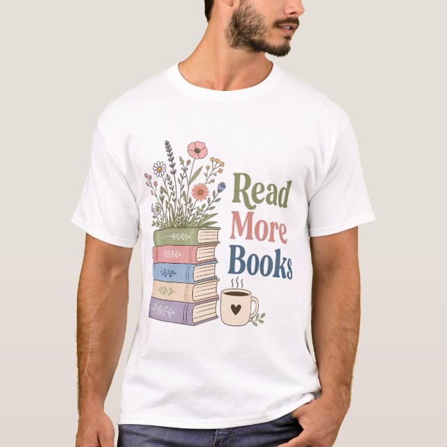 Camisa floral de gusano de libro lindo (Anverso)