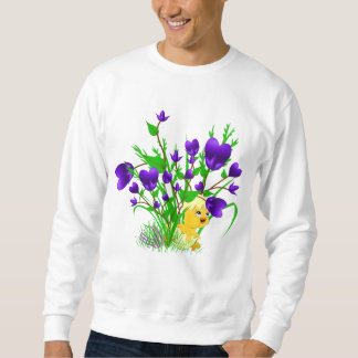 Camisa floreciente del polluelo de Pascua de los