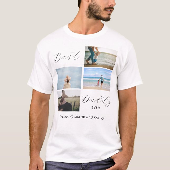 Camisa fotográfica de Mejor Papi Personalizado (Anverso)