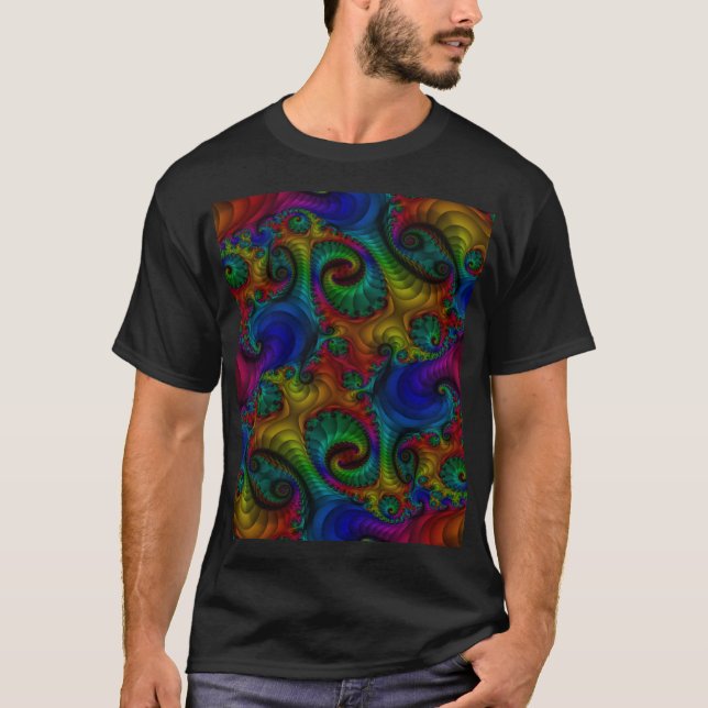 Camisa Fractal Arcoiris (Anverso)