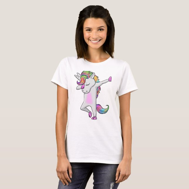 Camisa fresca del unicornio que frota (Anverso completo)