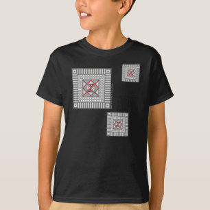 Camisa geométrica alternativa y camiseta oscura pa