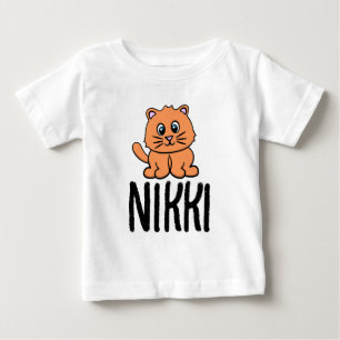 CAMISA GINGER CAT NOMBRE NIÑAS BEBÉS