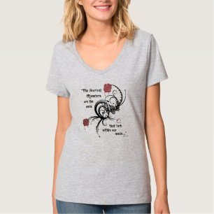 Camisa gótica asustadiza de la cita de Edgar Allen