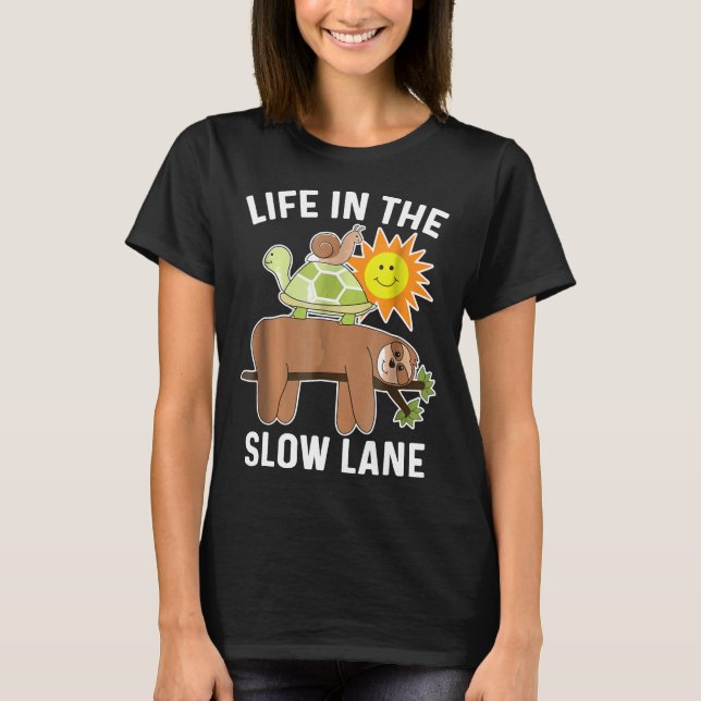 Camisa Graciosa Con Tortuga Y Carrito Lento De Car (Anverso)