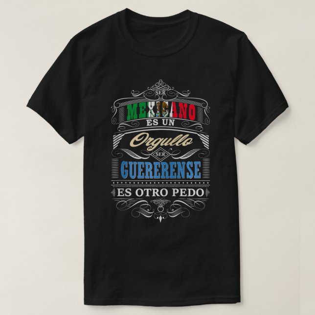 Camisa Graciosa de Hombre de Guerrero México y Gue (Diseño del anverso)
