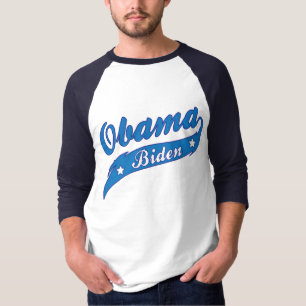 Camisa gráfica azul de Swoosh del vintage de Obam