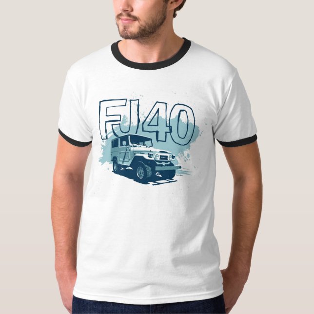 Camisa gráfica verde azulada de la camisa de FJ40 (Anverso)