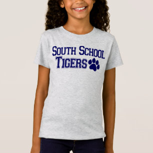 Camisa gris de los tigres de los chicas con la