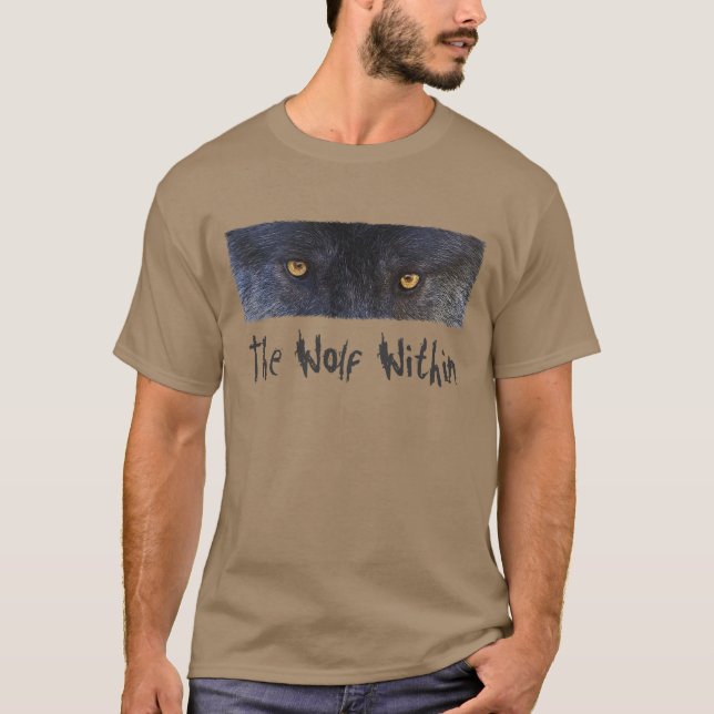 Camisa GRIS WOLF (ver leyenda de Cherokee en la pa (Anverso)