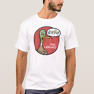 Camisa gruñona de la lengua de las aves