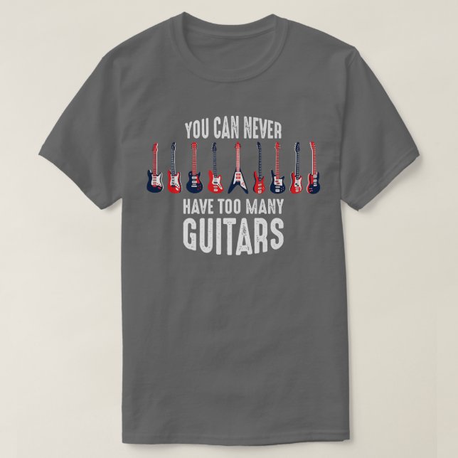 camisa guitarrista divertida que nunca se puede te (Diseño del anverso)