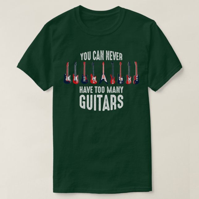 camisa guitarrista divertida que nunca se puede te (Diseño del anverso)