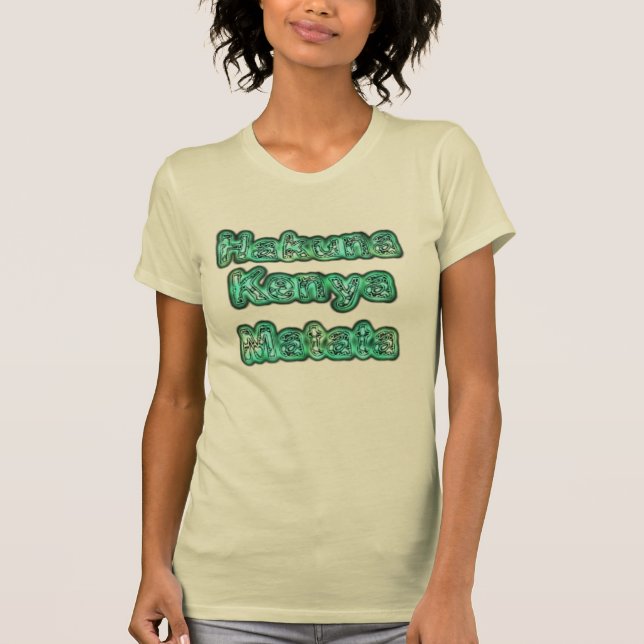Camisa Hakuna Matata Verde de Kenia (Anverso)