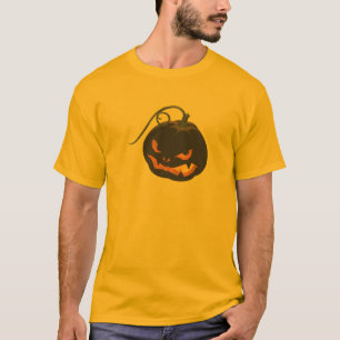 Camisa Halloween de Jack O'Lantern medio negro