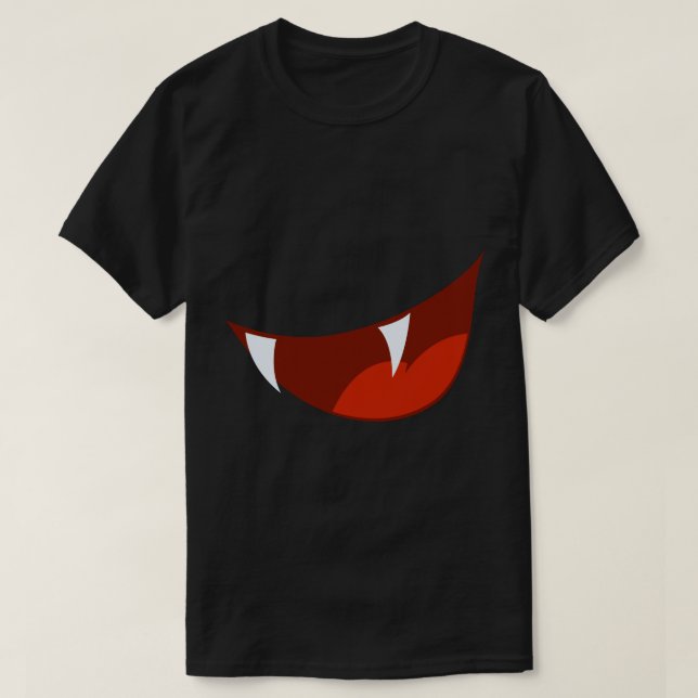 Camisa Halloween Fangs (Diseño del anverso)