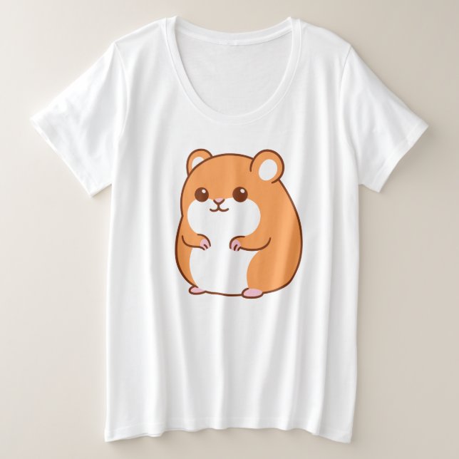 Camisa Happy Hamster Plus Size (Anverso del diseño)