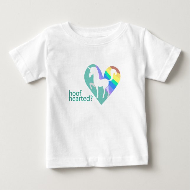 Camisa Hearted del arco iris del unicornio del (Anverso)