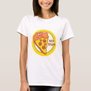 Camisa hedionda del pegatina de la pizza retra del