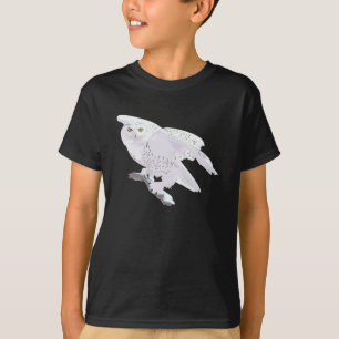 Camisa hermosa del búho Nevado
