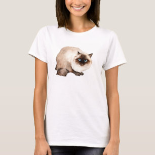 Camisa Himalayan de las señoras del arte del gato