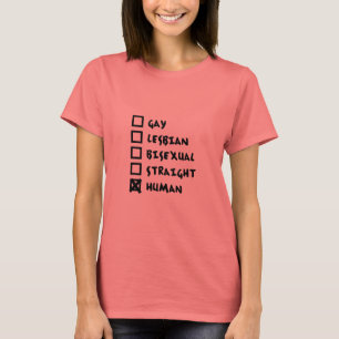 Camisa humana recta bisexual lesbiana gay