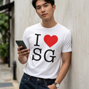CAMISA 'I LOVE SG I HEART SG SINGAPORE'