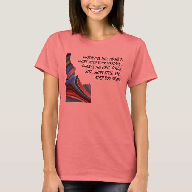 Camisa Idaho - Personalizado con las elecciones u  (Anverso)