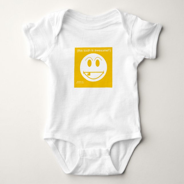 Camisa impresionante del bebé del diente (Anverso)