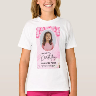 Camisa infantil, camisa de cumpleaños de los Chica
