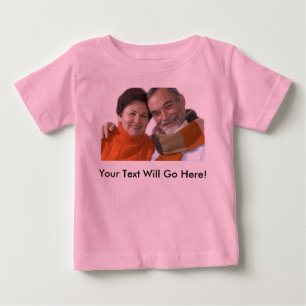 Camisa infantil con la foto y el texto de encargo