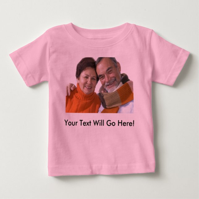 Camisa infantil con la foto y el texto de encargo (Anverso)