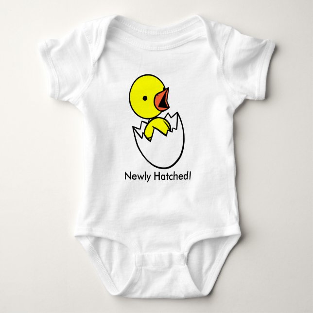 Camisa Infantil Cute De Pollo Y Huevos "Recién Hom (Anverso)