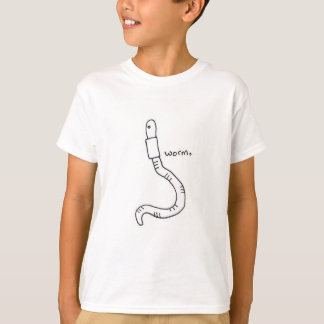 Camisa infantil de gusano