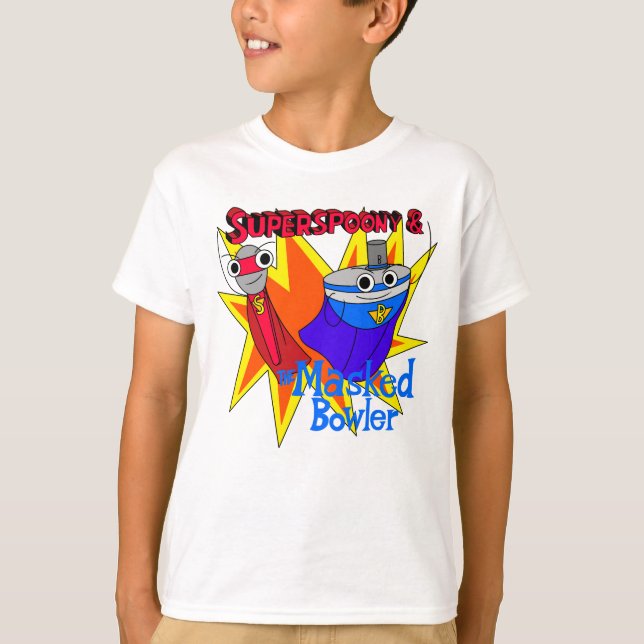 Camisa infantil de los Super Heroes de Cereal (Anverso)
