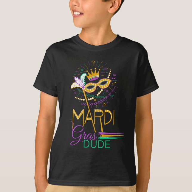 Camisa infantil Mardi Gras Dude (Anverso)