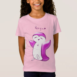 Camisa infantil Pengu Happy Penguin (Rosa brillant