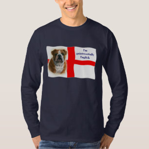 Camisa inglesa de la bandera y del bulldog