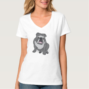 Camisa inglesa del ilustracion del bulldog