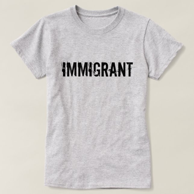 Camisa inmigrante de la protesta del Anti-Triunfo (Diseño del anverso)