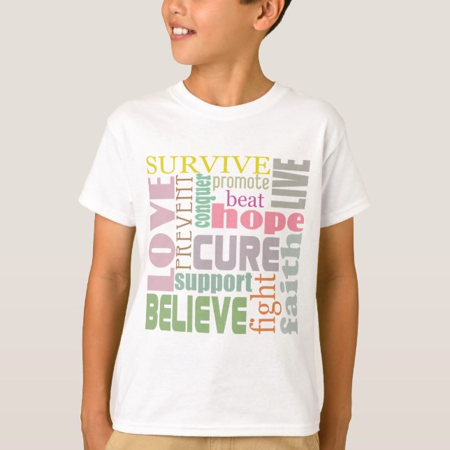 Camisa inspiradora de los niños de las palabras de (Anverso)