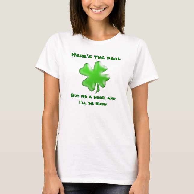 Camisa irlandesa del trébol del trato de la (Anverso)