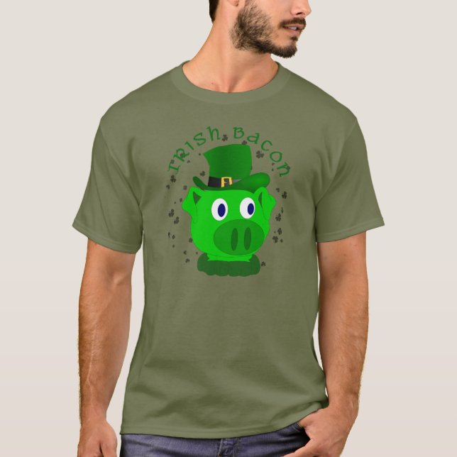 Camisa irlandesa divertida del tocino (Anverso)