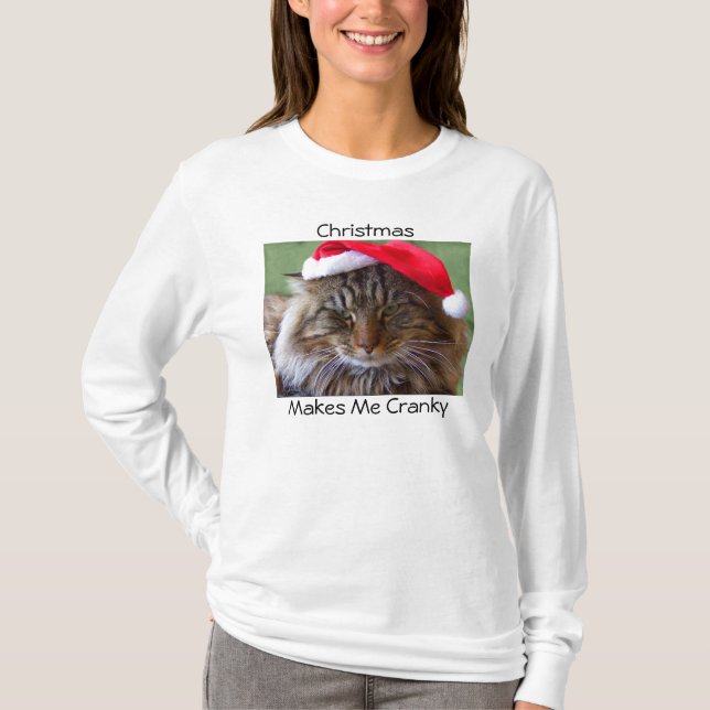 Camisa irritable del gato del navidad (Anverso)