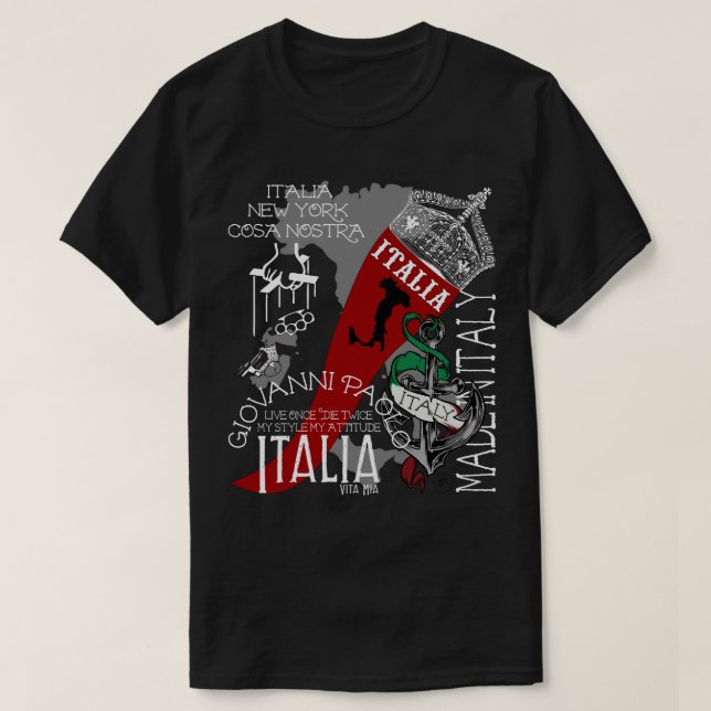 CAMISA ITALIANA DE LA BOTA HECHA EN ITALIA (Diseño del anverso)