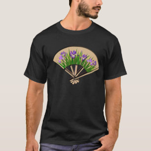 Camisa japonesa del diseño de la fan del iris