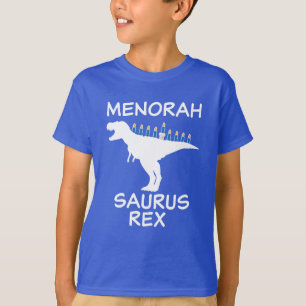 Camisa judía de Menorah Saurus Rex Jánuca