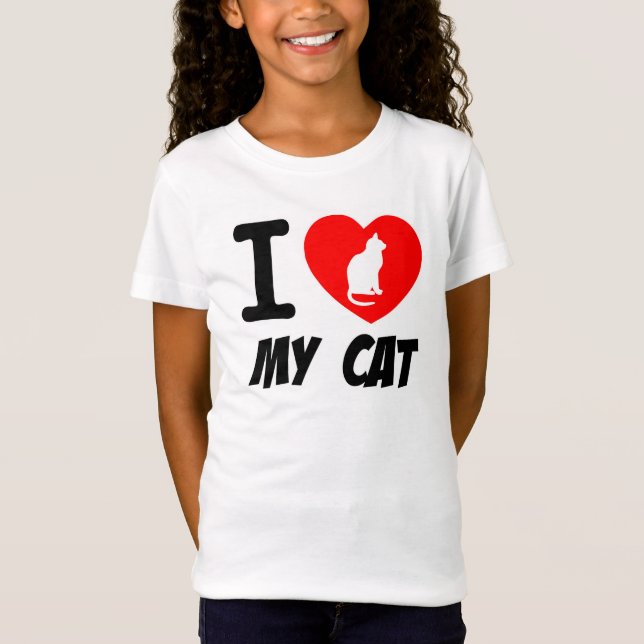 Camisa juvenil/Amo a mi gato (Anverso)