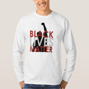 Camisa Largo-Envuelta materia negra de las vidas