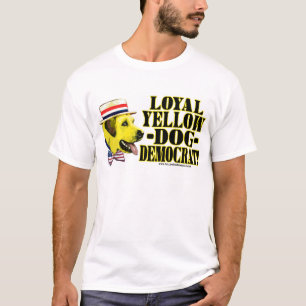 Camisa leal de Demócrata del perro amarillo